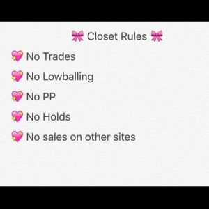 Please be courteous when making offers.